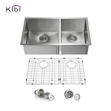 Kibi K1-D33-BS, Undermount Mount, Satin Finish K1-D33-BS